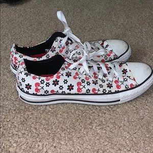 Cherry flower printed converse